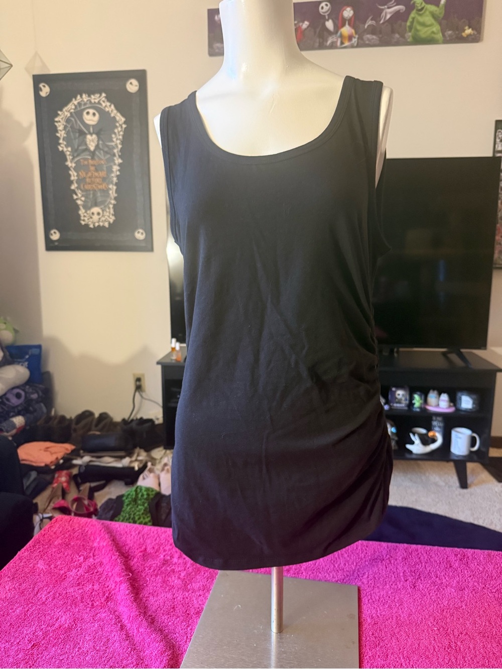 Michael Kors Black Scoop Neck Tank